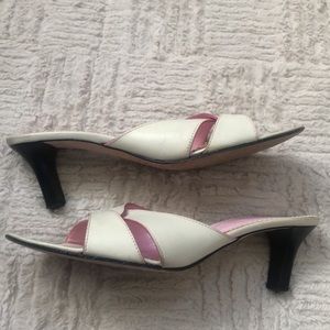 Massimo Baldi leather upper and leather sole kitten heels Made in Italy